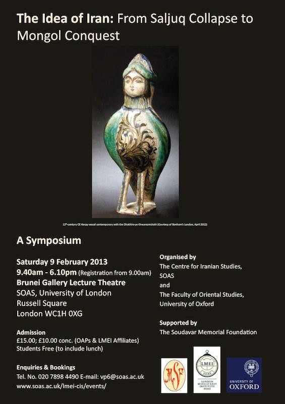 The Idea of Iran: From Saljuq Collapse to Mongol Conquest