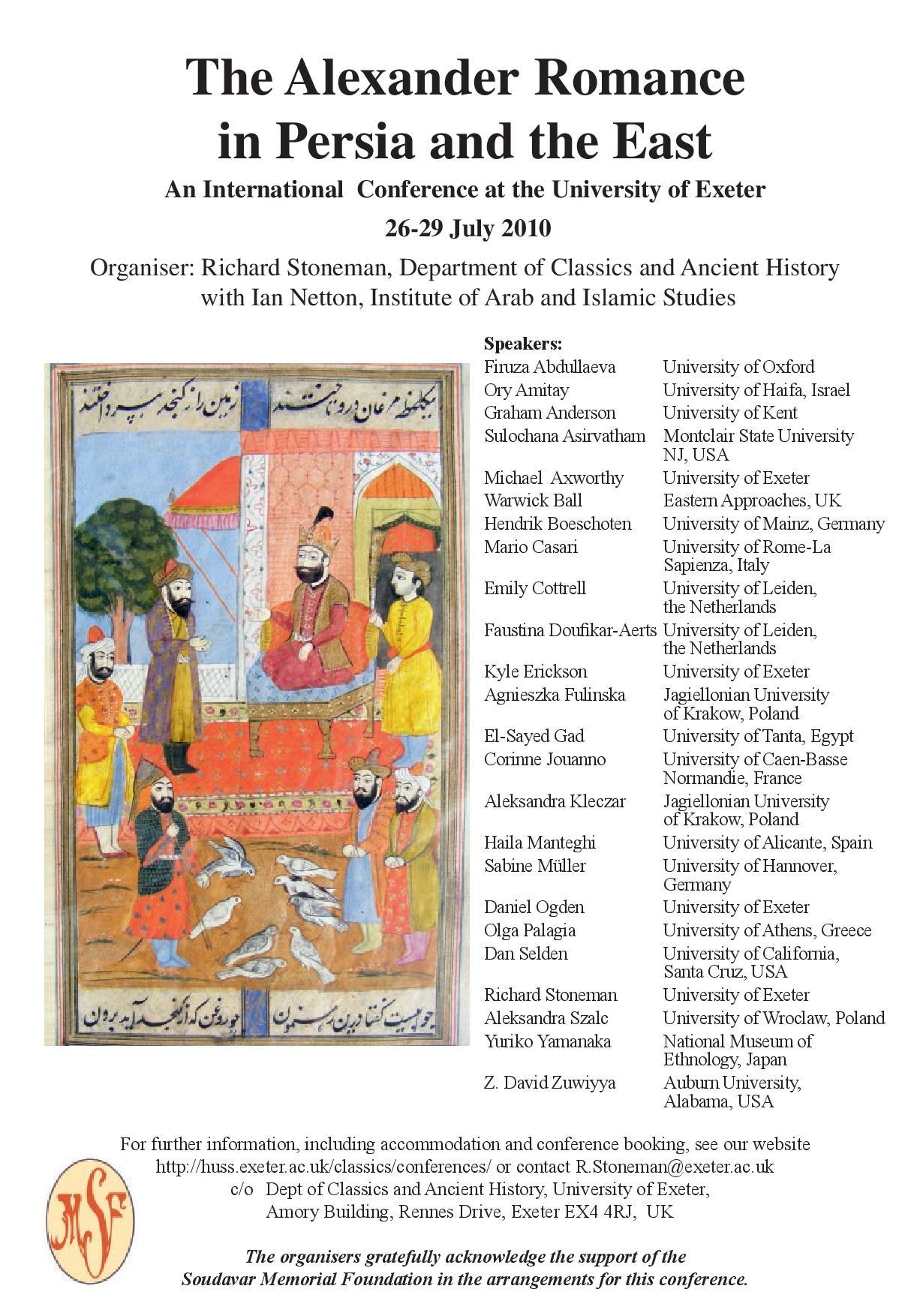 The Alexander Romance in Persia and the East